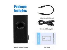 Transmissor E Receptor Bluetooth, Adaptador Sem Fio De 2 Em 1 3,5 Mm Baixa Latência, 2 Dispositivos Simultaneamente, Para Sys De Som De Tv/casa