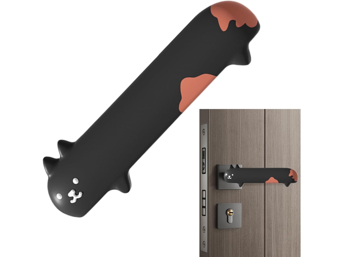 Capa De Silicone Macia Para Maçaneta Porta Com Desenho Animado, Proteção Anticolisão