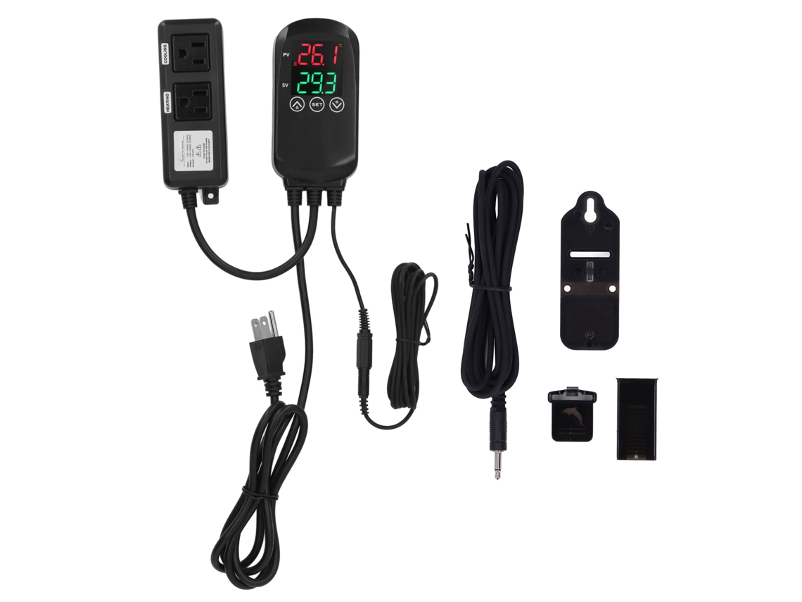 Controlador de Temperatura Digital Sensor NTC Display LCD Dual Saída Relé | S/MARCA