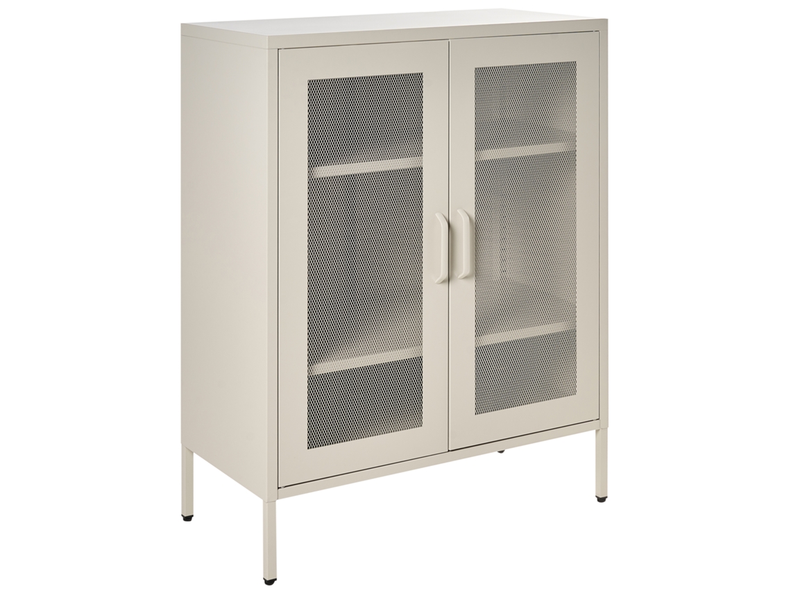 Armario Beliani Wakatipu De Acero Beige 80x40x102