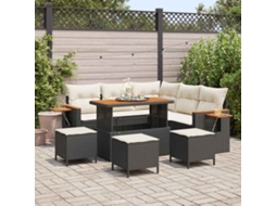 Vidaxl Conjunto De Sofá De Jardim 10 Unid. 9-número De Lugares