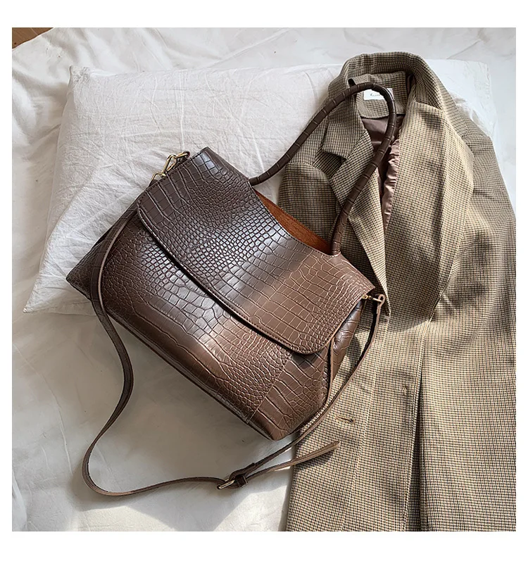 Bolsa De Ombro Feminina Retrô Casual De Inverno (marrom Café), Bolsa De Mão Para O Dia A Dia, Bolsa Transversal Feminina Em Couro Pu.