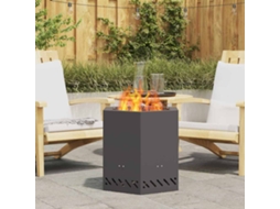 Vidaxl Bowl De Fogo Sem Fumaça Preto 48 X 48 X 51 Cm Aço Corten