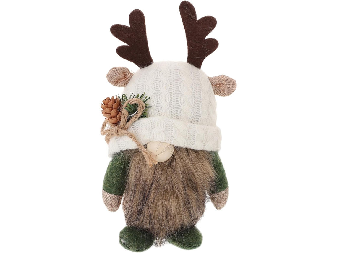 De Natal Com Gnomo, Estatueta De Veado, Adorável Estatueta Da Floresta Para Mesa E Escrivaninha, Acessório Com Tema De Gokoco