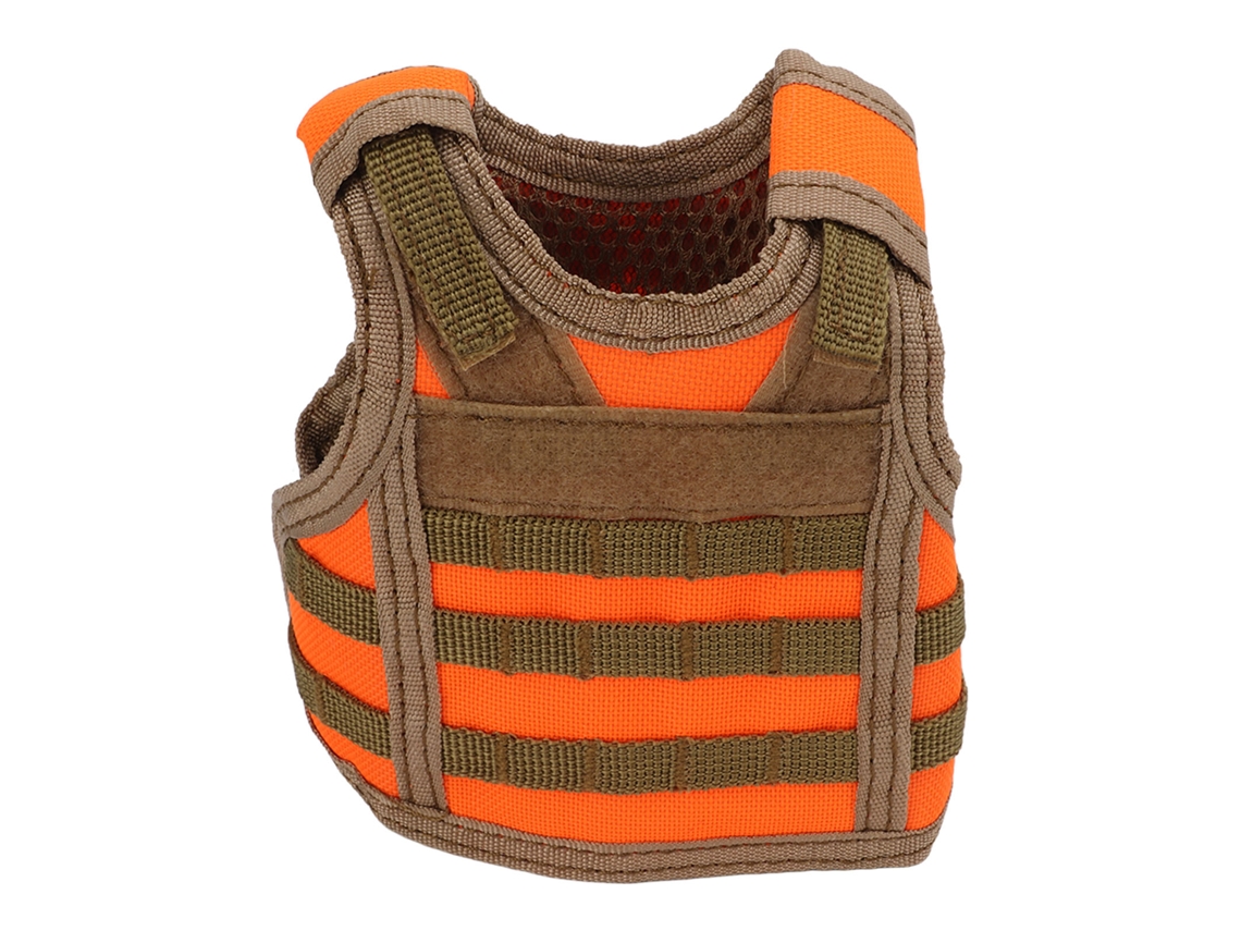 Colete Porta-bebidas Beer Vest Mini Com Alças Ajustáveis ​​para Latas E Garrafas, Cor Laranja.