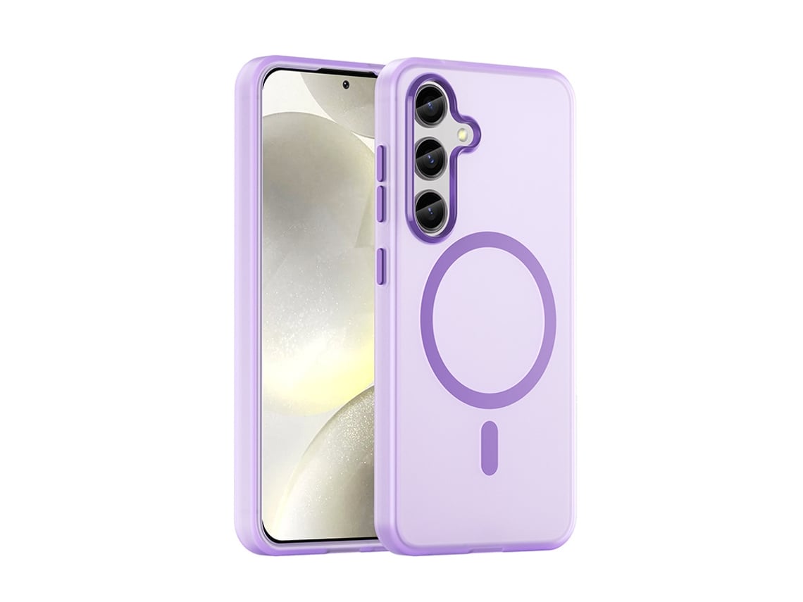Capa Magsafe Para Samsung Galaxy S24 Plus  Roxo