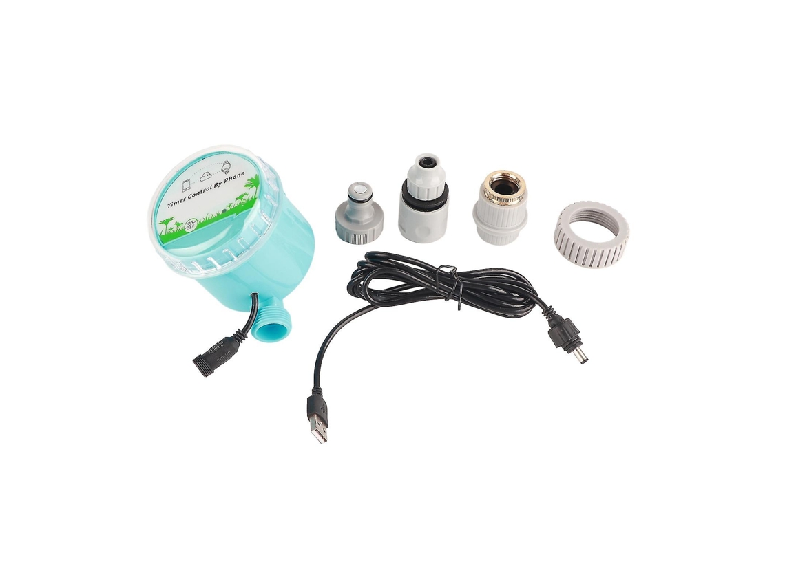 Temporizador de irrigação inteligente com Wi-Fi, Bluetooth e controle remoto.