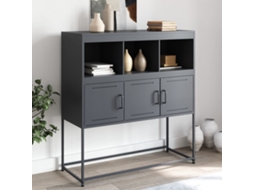 Vidaxl Aparador 100,5x39x107 Cm Aço Antracite