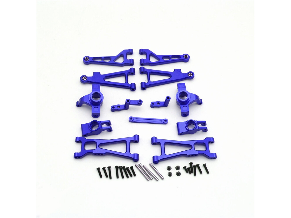 Azulmjx 1/16 Metal H16 16207 16208 16209 Peças de Atualização para Carros Rc Kit de Braço de Direção MDUG