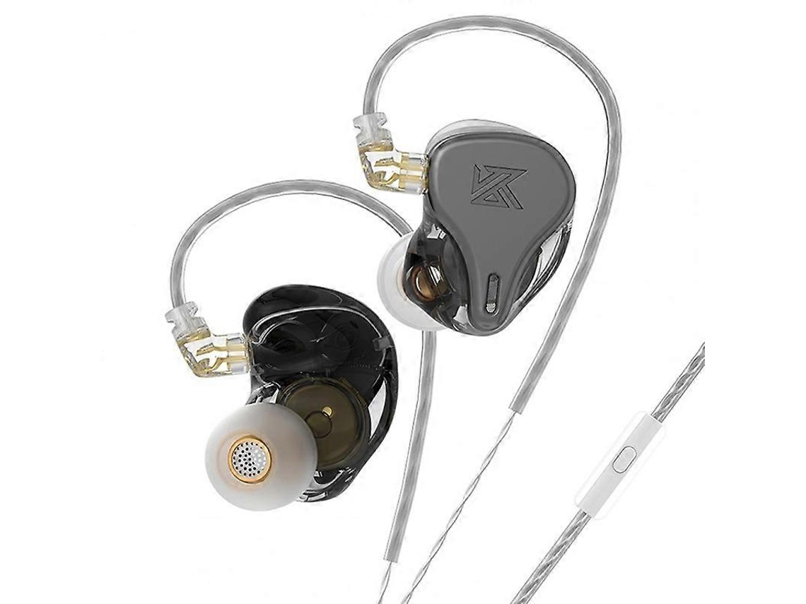 Fones de ouvido intra-auriculares KZ DQ6S com subwoofer dinâmico de três unidades de 1,2 m, estilo Hengrongshen e microfone