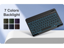 Capa Com Teclado Para Tablet Lurelia, Para I Pad Air 4/5/6/7, Preta, Retroiluminada, Com Independente (10,9/11", Teclado Bluetooth