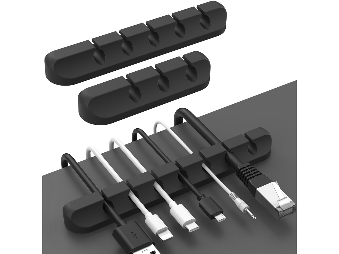 Conjunto de 3 Abraçadeiras Nylon, Organizador Cabos, Suporte Autoadesivo para Cabos Mesa, Cabo Usb/cabo Alimentação Cabeceira/cab AQUAFORGE
