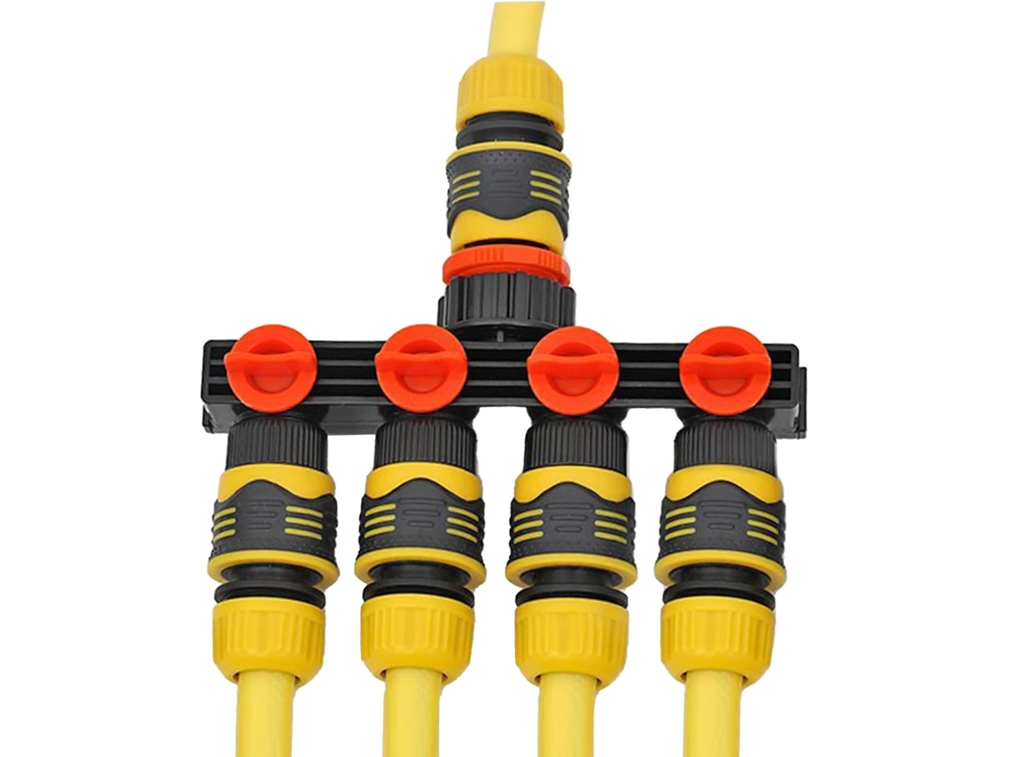 Divisor De Mangueira De Jardim Resistente Com 4 Vias Ajustáveis