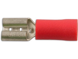 30132 Conector Fêmea De Encaixe Rápido De 6,3 Mm, Vermelho (pacote Com 100 Unidades)