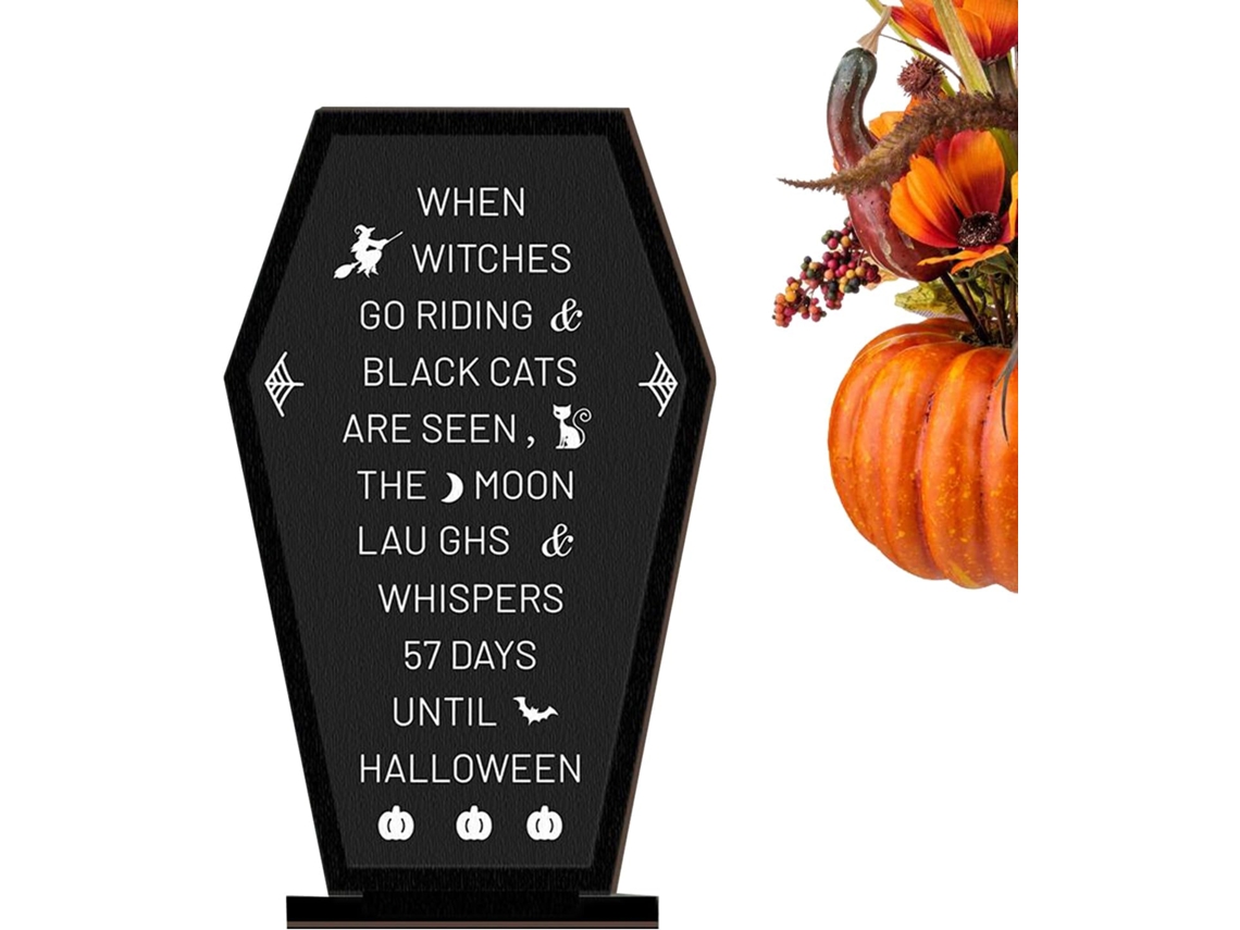 Placa Decorativa De Mesa Para O Halloween, Enfeite Para Exibir Cenas |