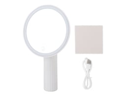 Espelho de Maquiagem Portátil Led com Luz de Preenchimento, Grande Área