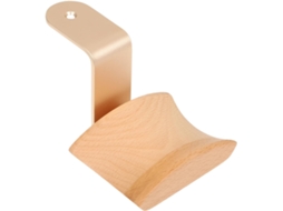 Suporte De Parede Para Fones Ouvido Baluue Em Madeira Maciça, Com Clipe E Gancho Práticos, Ideal Para Fones De Ouvido E