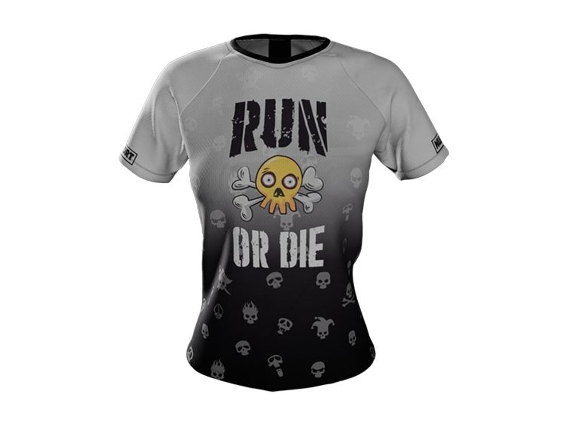 T-shirt para Corrida NUMBI SPORT Run Or Die Mulher (Tamanho M - Poliéster -  Multicor)