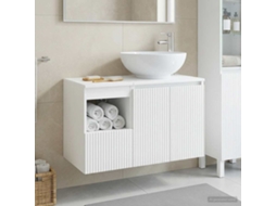 Vidaxl Conjunto De Móveis Para Banheiro 2 Unid. Branco Brilhante