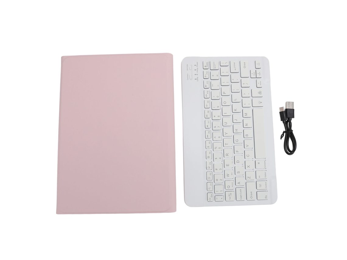 2026zentro-capa Com Teclado Bluetooth Removível Em Couro Pu Para Tablet Tab M10 Gen 3 10.1 Polegadas Rosa Portátil Viagem