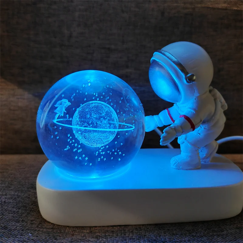Bola de Cristal Criativa, Luz Noturna Led, Interface Usb, Presente Infantil, Decoração para Casa MDUG