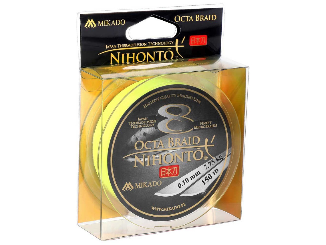 Linha Trançada Nihonto Octa 150 M Amarelo 0.120 Mmmikado