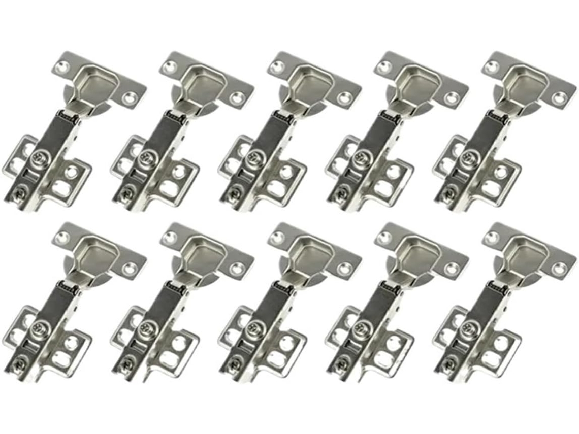 Conjunto De 10 Dobradiças Ocultas Aço Com Fechamento Suave E