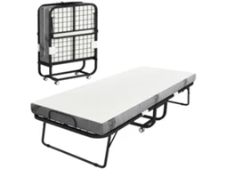 Cama Dobrável 200x75x42,5cm com Colchão e Rodas PROFESIA BOYANG