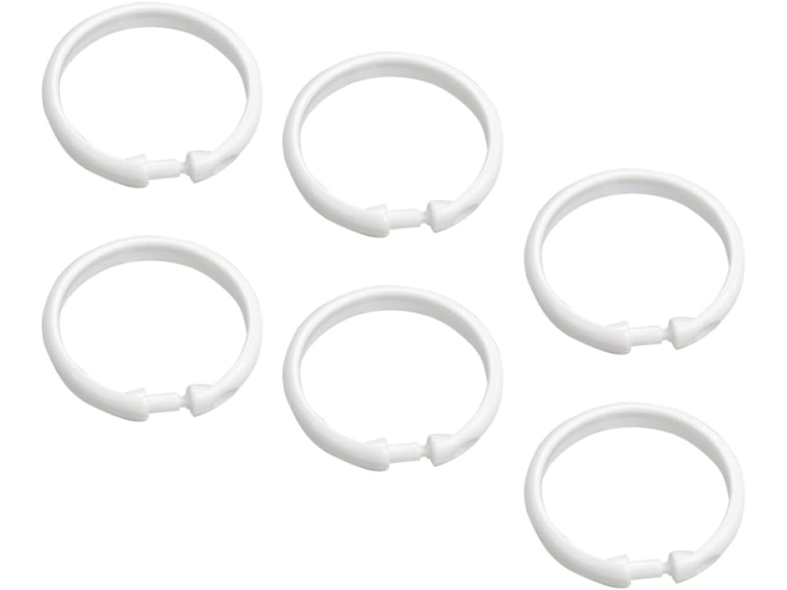 Argolas Para Cortina De Chuveiro Redondas Lurrose Classic Design, 36