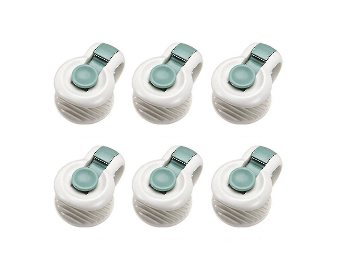 Lurelia Fivelas Para Lençol Verde 6 Peças Sem Agulha Antiderrapante Pressão Resistente Edredom Colcha Colchão Abs