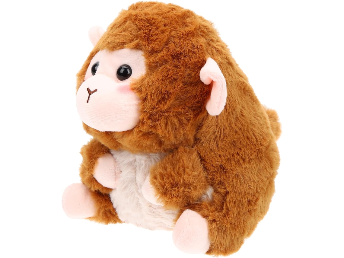 Macaco De Pelúcia 18 Cm, Feito Algodão Pp, Brinquedo Fofo E Macio
