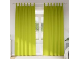 Vidaxl Cortinas Blackout Com Argolas 2 Unid. Verde 245 X 140 Cm