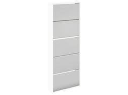 Conjunto 1 Sapateira Vidaxl Branco Derivados De Madeira (63 X 17 X 169.5 Cm)