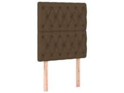Cabeceira Castanho Escuro 80x7x118/128 Cm Tecido MAISON EXCLUSIVE