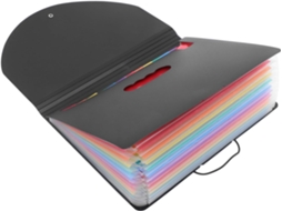 Pasta Sanfonada Tehaux De Plástico Com 13-compartimentos Coloridos, Organizador De Arquivos Expansível Para Escritório E