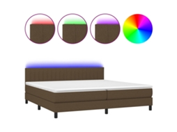 Box Spring Bed, Box Spring Beds Vidaxl Marrom Tecido (200 X 200 Cm)