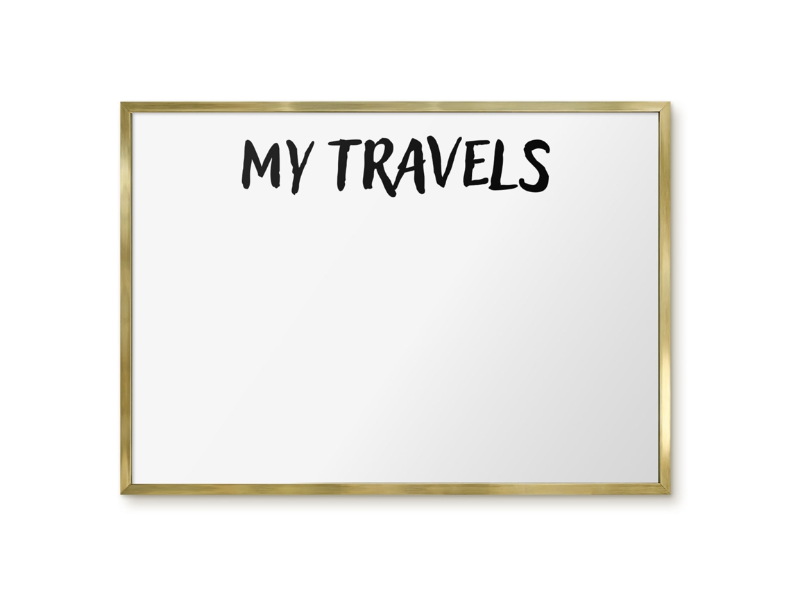 Magnetic Glass Board My Travels For The Hall Espelharte (70x50 Cm)