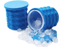 Forma De Gelo Silicone Com Tampa, Balde De Gelo/refrigerador Cerveja, Azul