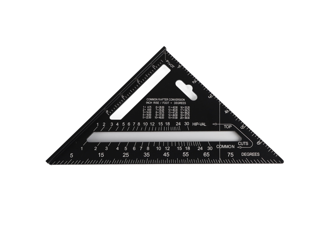 Protetor de ângulo triangular YURU liga de alumínio com oxidação preta 7 polegadas