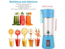 Mini Liquidificador Portátil De 380 Ml Com Seis Lâminas, Tamanho Individual Slowmoose