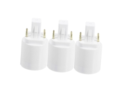 Adaptador De Lâmpada G24q Para E27 De 4 Pinos, Pacote Com 3 Unidades.