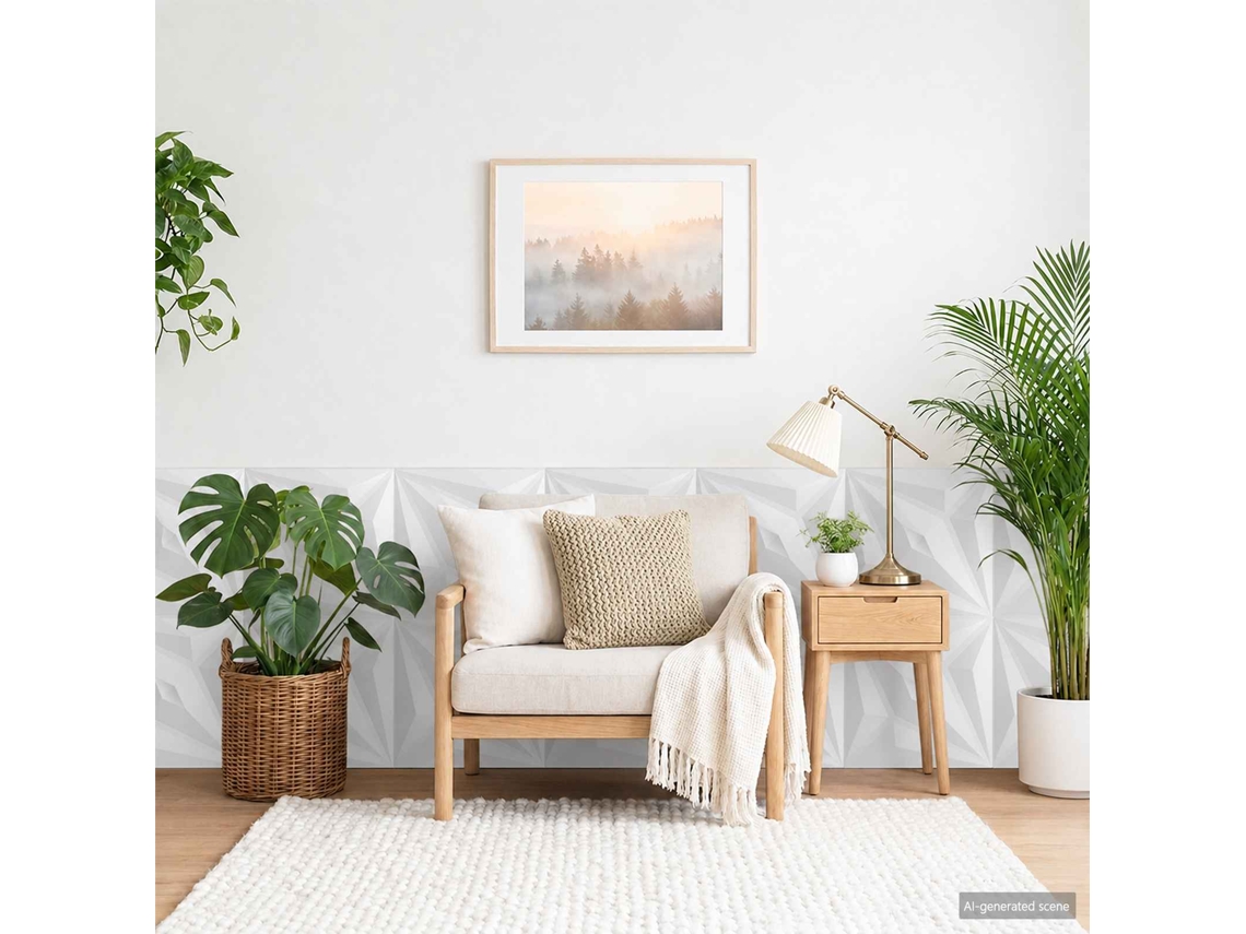 Vidaxl Painéis De Parede 24 Unid. 50 X 50 Cm Estrela Branca Espuma Xps