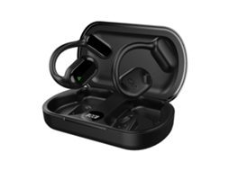 Ganchos de Orelha, Orelha Esportivos Antiderrapantes com Cabo Carregamento Usb e Câmara Carregamen To GOKOCO (preto)