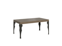 Mesa Extensível Paxon Premium 120/224x90 Cm Em Cinza Pomba Com Pés Antracite Itamoby