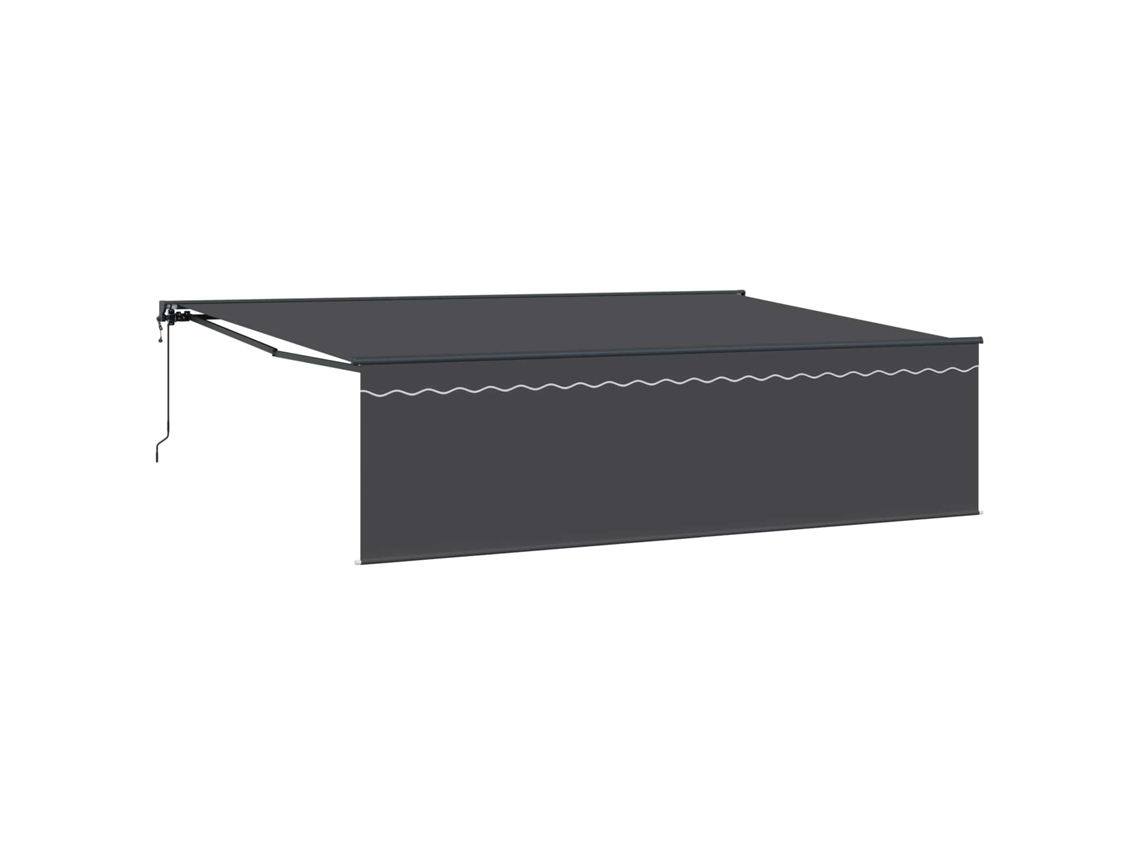 Toldo retrátil manual com led MAISON EXCLUSIVE (450x350 cm) em amarelo e branco