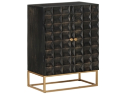 Aparador VIDAXL Preto Madeira (5x34x75 cm)