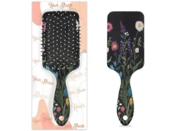 Escova Desembaraçadora Para Cabelos Molhados E Secos, Com Estampa Floral De Primavera, Pente Almofadado Para Mulheres