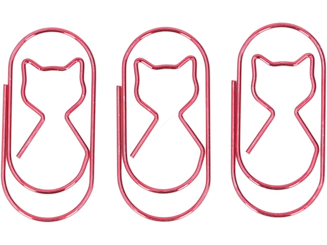 Conjunto De 4 Marcadores De Página Com Clips De Papel Em Formato De Gato Fofo, Com Trava, Para Organ Gokoco