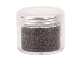 1000 Peças Anéis E Pérolas De Silicone Marrom Para Extensões De Cabelo 3mm X 2mm