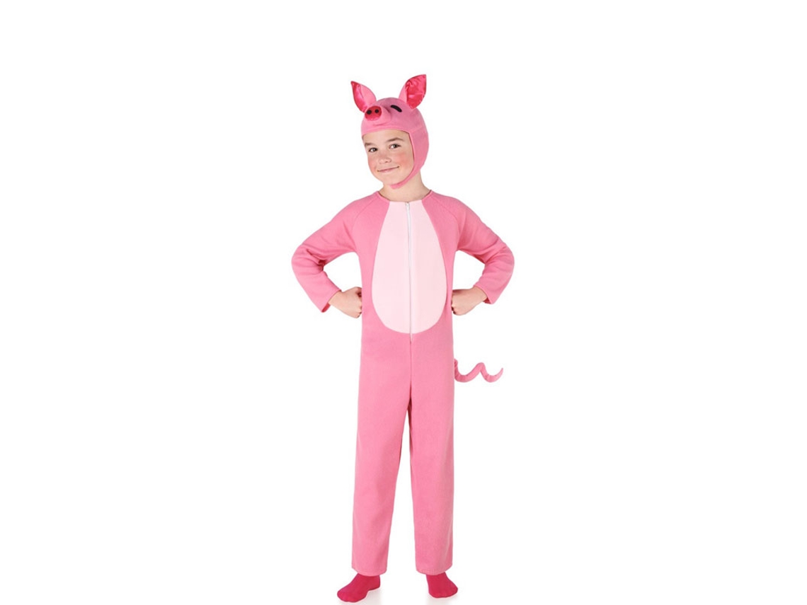 Fato de porco rosa para criança